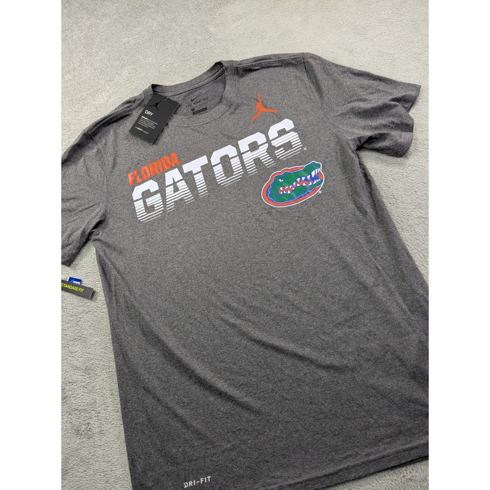 Jordan Florida Gators Dri-FIT Grey Graphic T-Shirt Mens Medium New